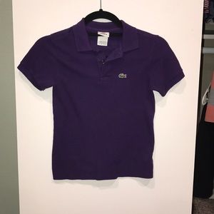 Lacoste purple polo sz 8